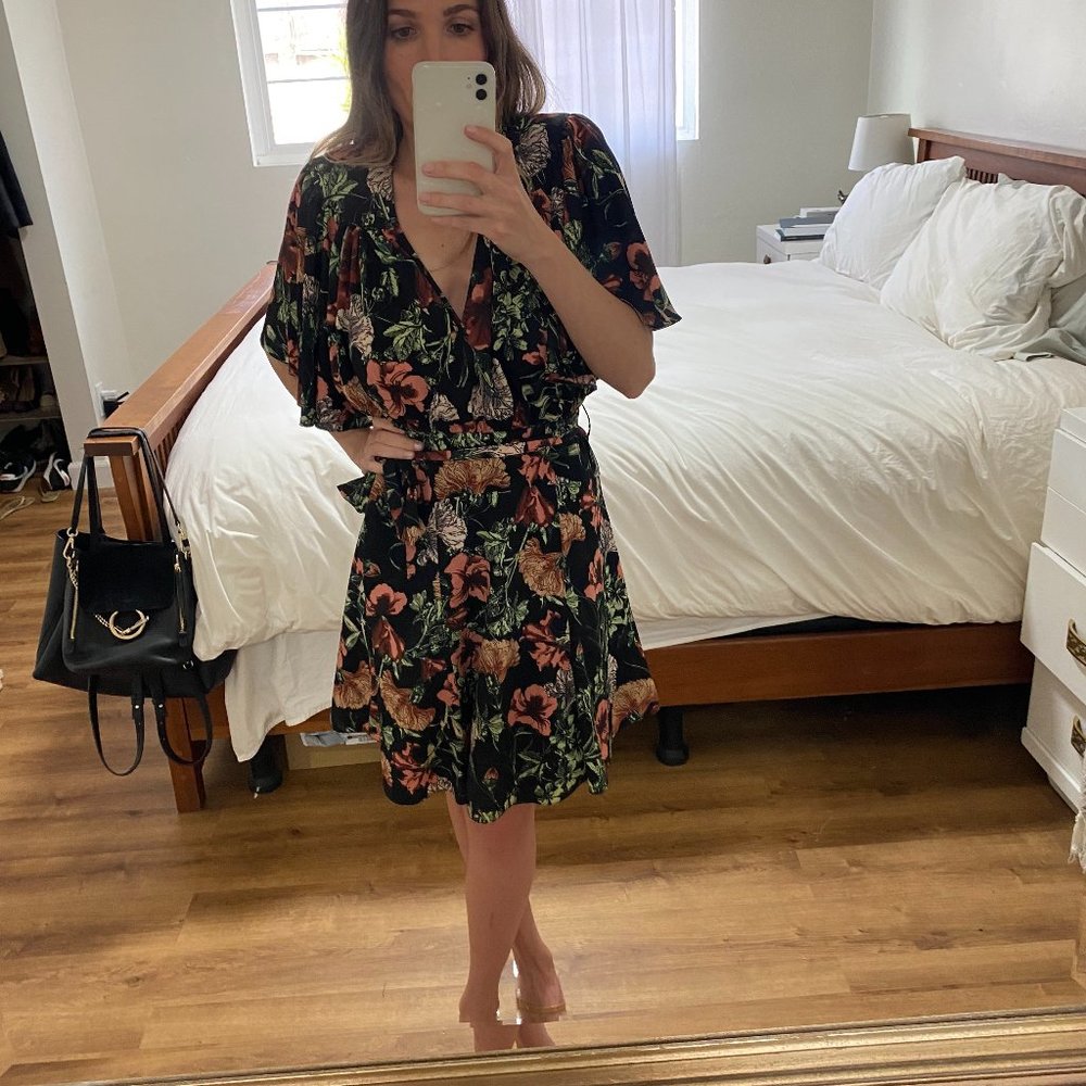 Asos Tea Wrap Tie Dress Size 6